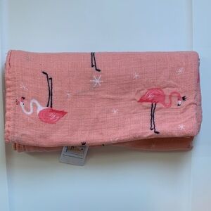😊FREE😊 LifeTree Pink Flamingo Muslin Baby Blanket